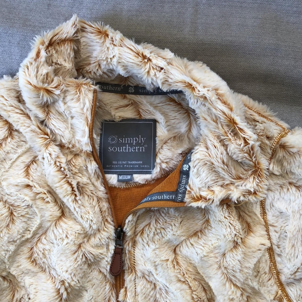 💛 Final Sale NWOT Simply Southern Premium Label Half Zip Fleece Jacket Sz M